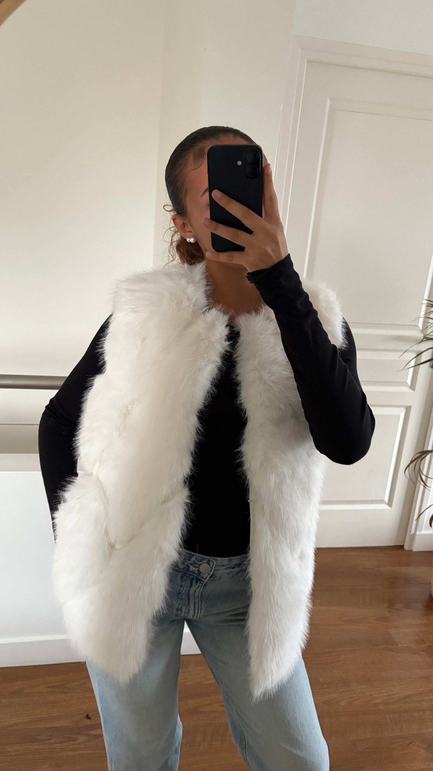 Fausse fourrure sans manches