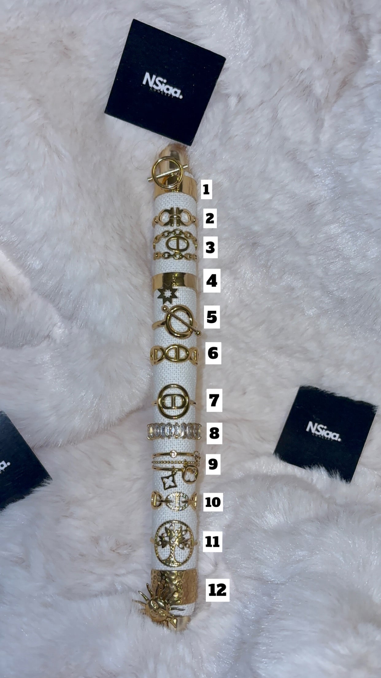 Bague acier inoxydable doré