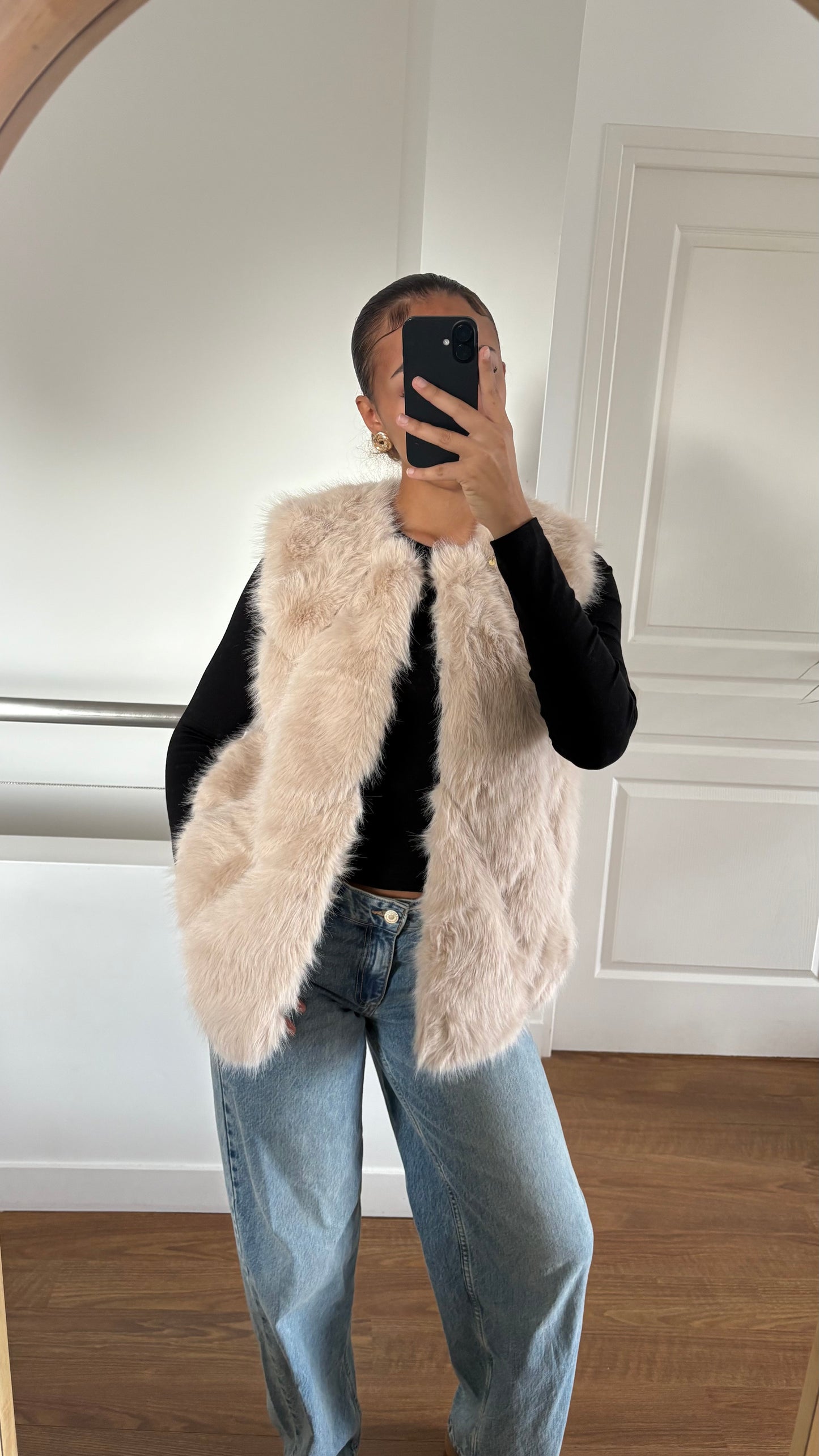 Fausse fourrure sans manches